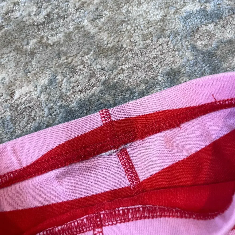 Hanna Andersson Pink Stripe Long John Pajamas 120 cm 6-7